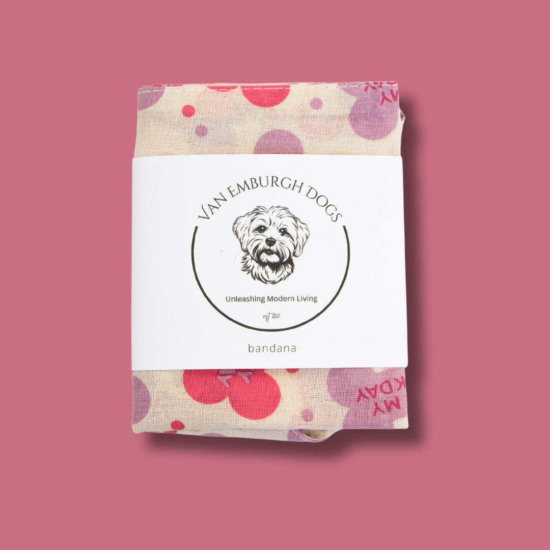 Pink Happy Birthday Bandana - Van Emburgh Dogs