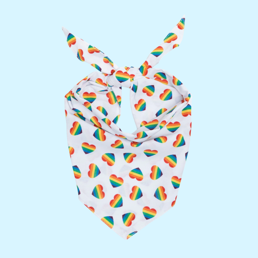 Pride Hearts Dog Bandana