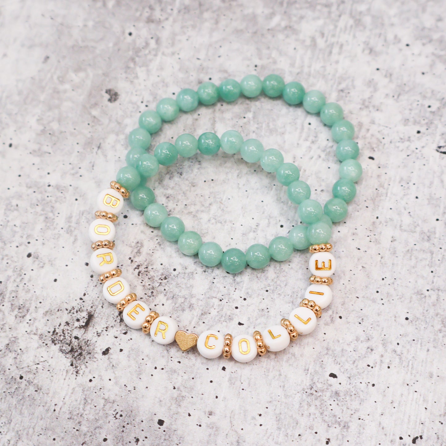 Green Dog Breed Beaded Bracelets