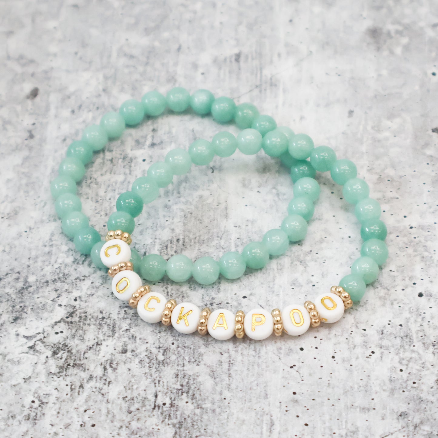 Green Dog Breed Beaded Bracelets
