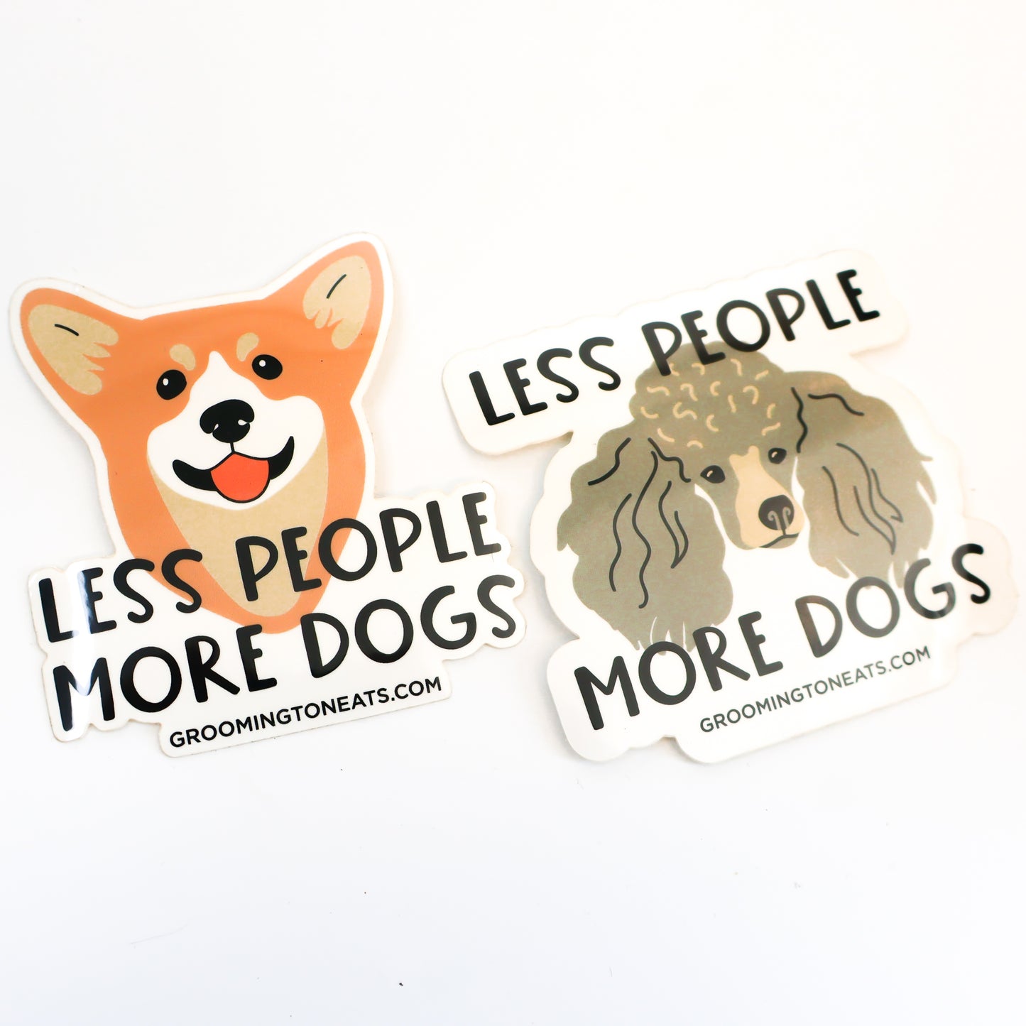 Less People More Dogs Sticker (Corgi)