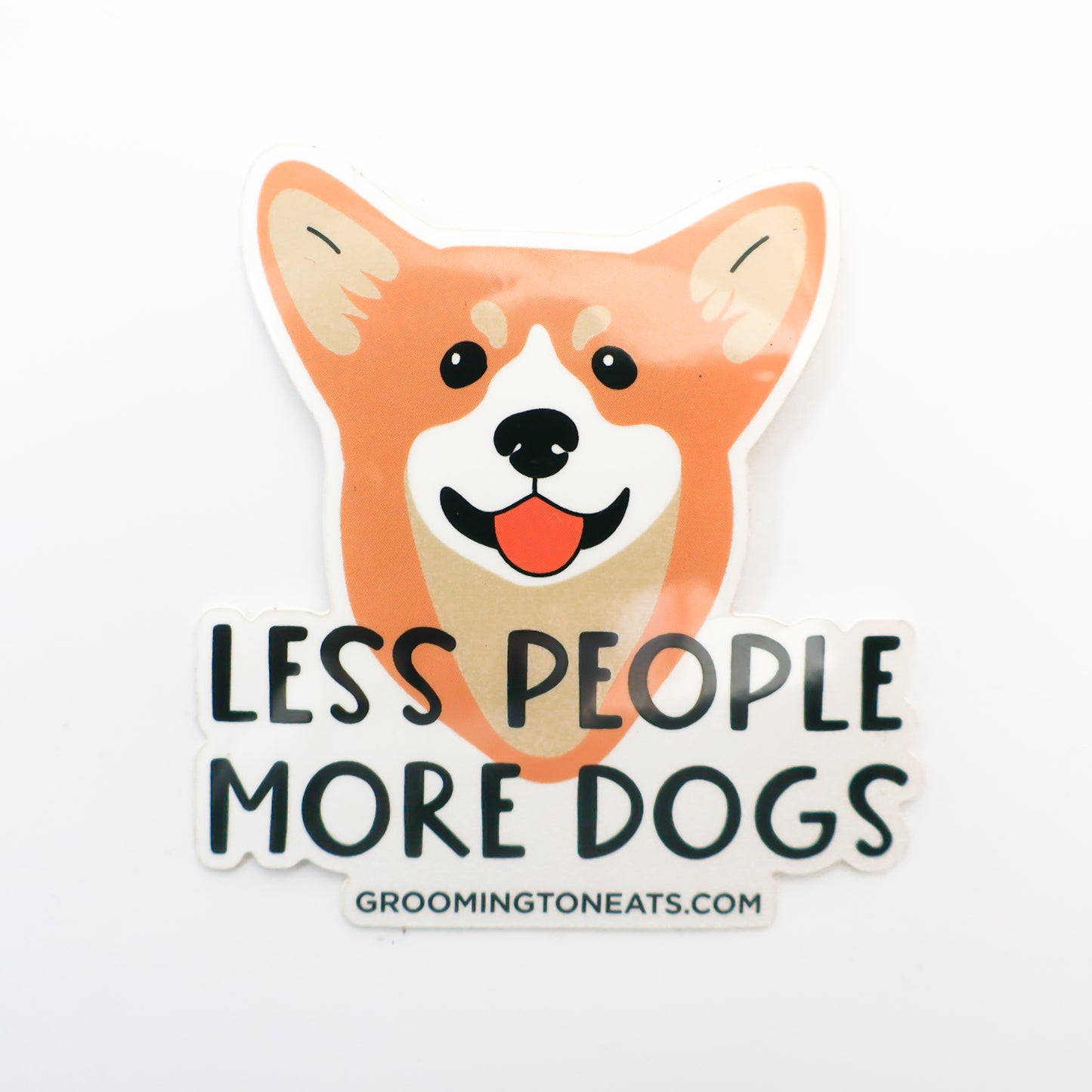 Less People More Dogs Sticker (Corgi)