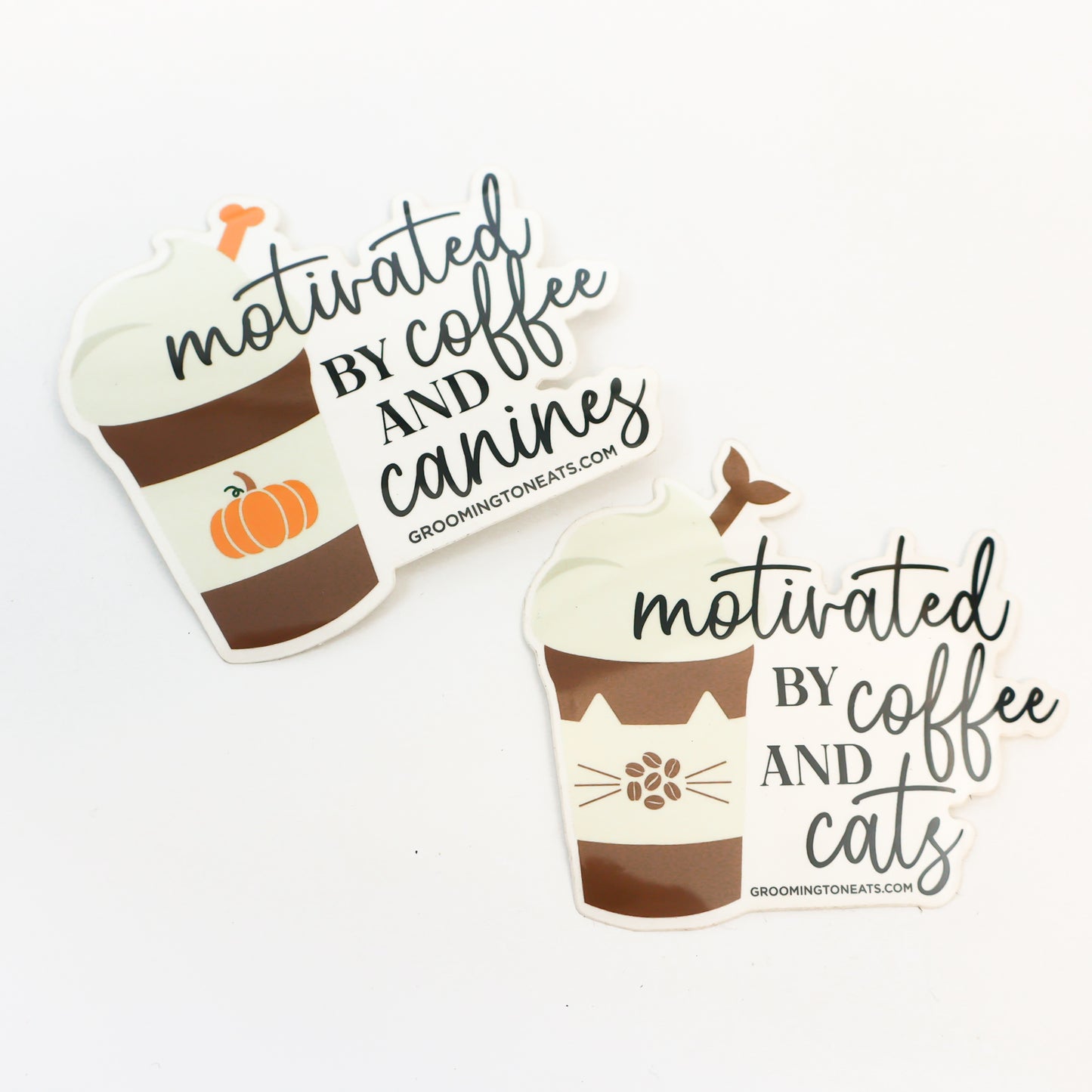 Motivated By Coffee & Cats Sticker