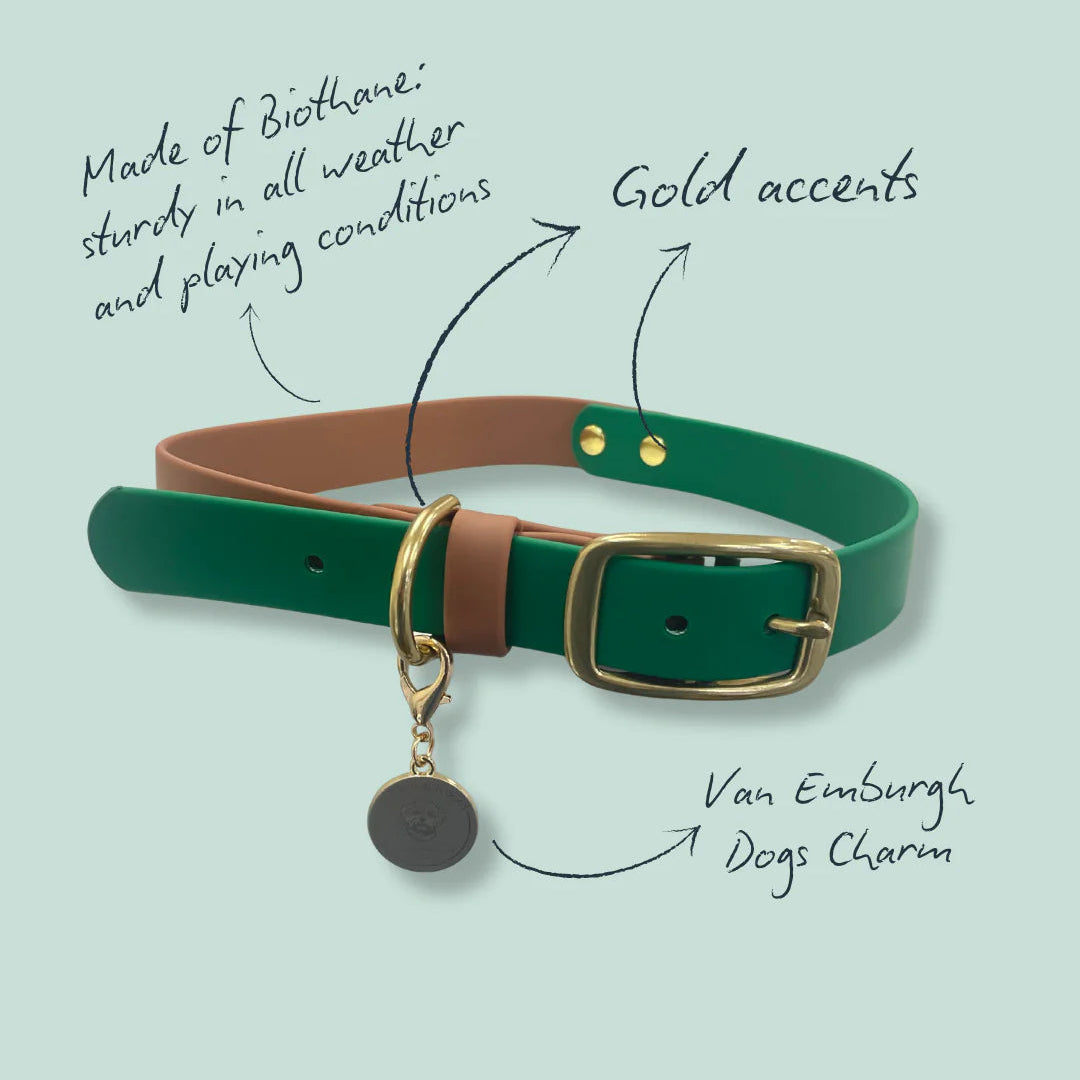 Green Henley Collar - Van Emburgh Dogs