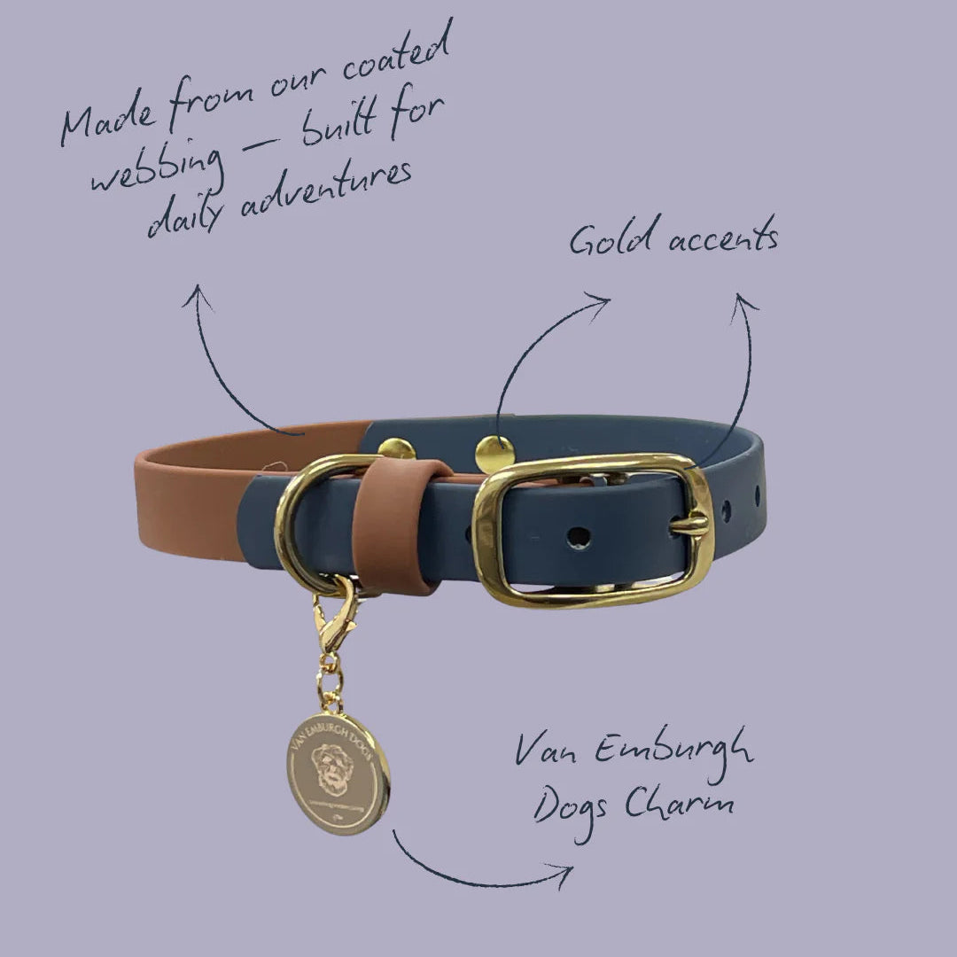 Blue Henley Collar - Van Emburgh Dogs