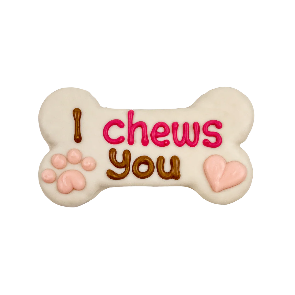 "I Chews You" Large Bone