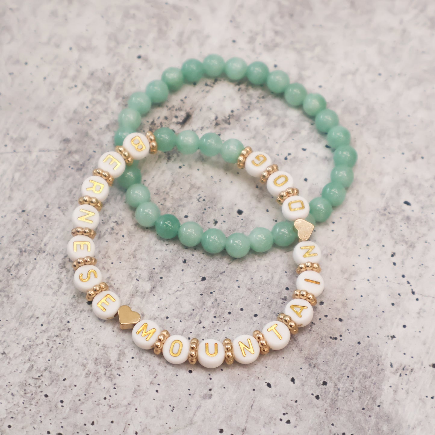Green Dog Breed Beaded Bracelets