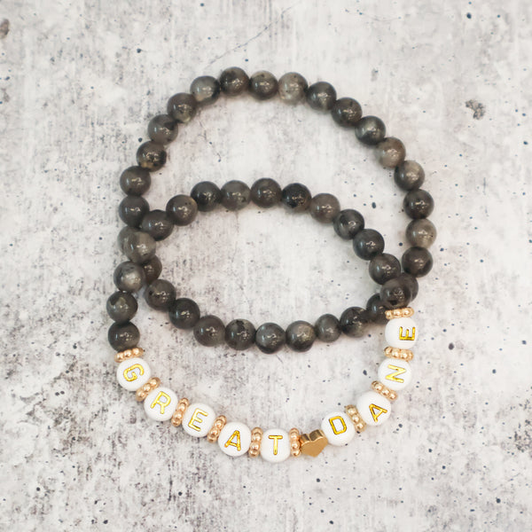 Black Dog Breed Beaded Bracelets