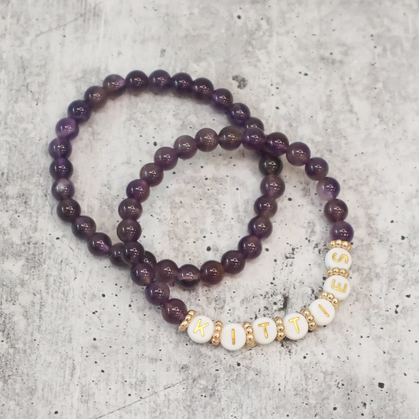 Purple Dog Breed Beaded Bracelets