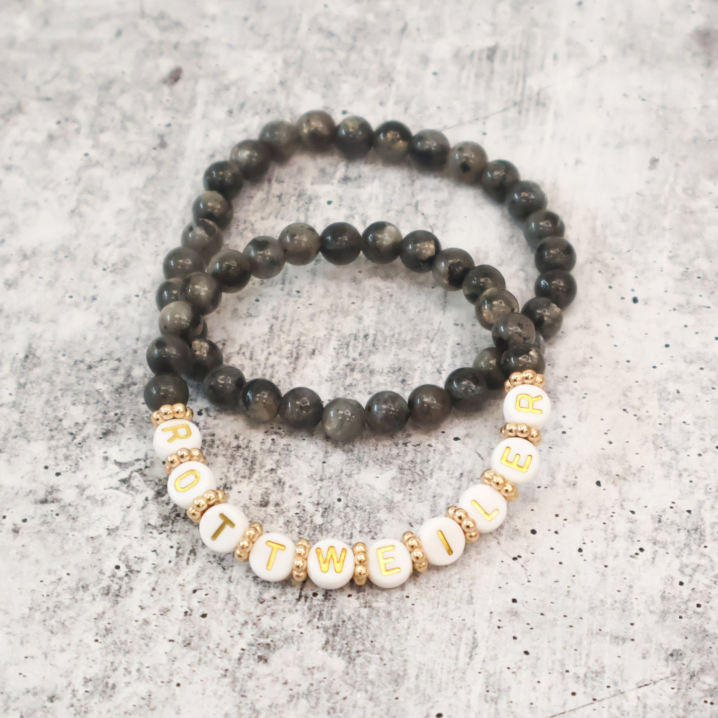 Black Dog Breed Beaded Bracelets