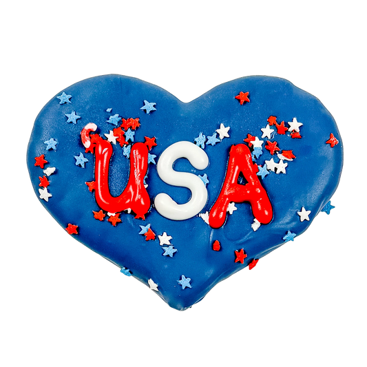 4th of July USA Heart Cookie