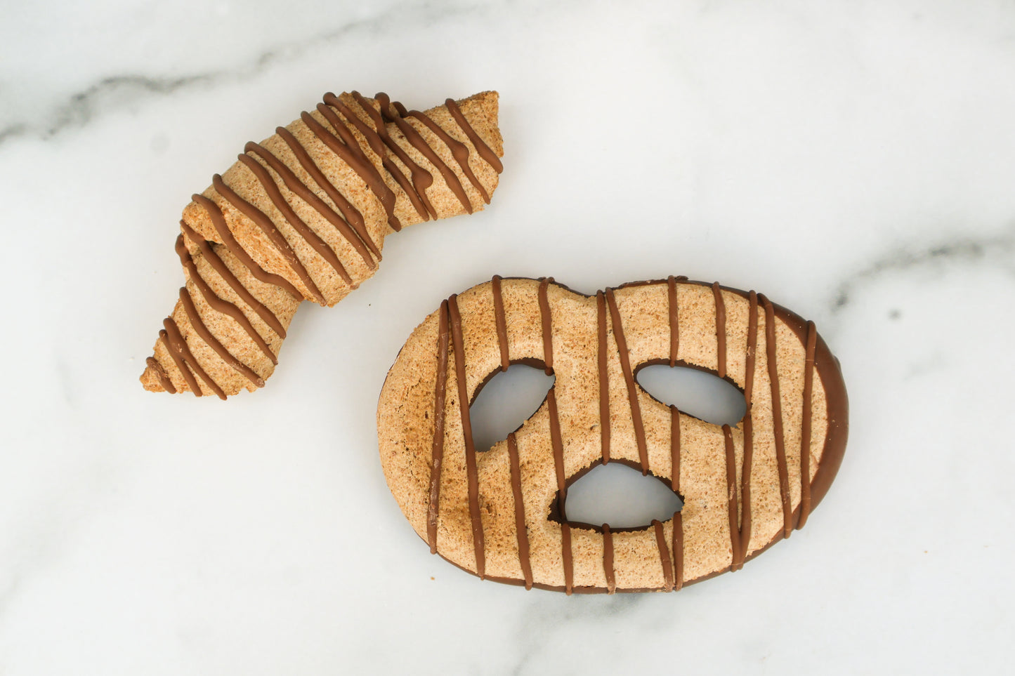 Chocolate Drizzle Pretzel Cookie