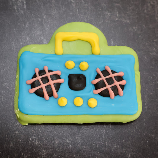 Boom Box 90's Decorated Cookie