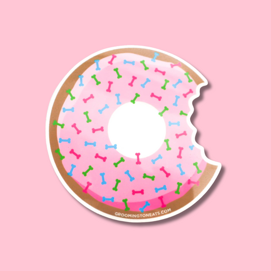 Eats Donut Sticker